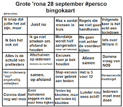 Persconferectie bingokaart bingo card with het coronavirus grijpt nog sneller om zich heen, iets met 'nieuwe en strengere maatregelen', helaas, samen, zéér dringende advies, virus eronder krijgen. Thijs On Twitter De Grote Persconferentie Bingokaart Pak De Popcorn De Cola En 2918 Rollen Wc Papier Want Om 19 00 Mogen We Weer Niks Persco Https T Co Bqtuoubwqs