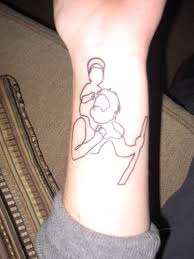 Het hele plaatje bestaat uit één lijn. One Line Tattoo On Behance