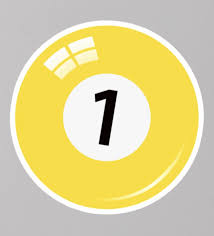 15% off with code zazjunegifts. Pool Billiard Ball Number One 1 Yellow Sticker Zazzle Com Crystal Stickers Billiards Disney Sticker