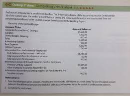 Solved 6 C Challenge Problem Completing A Work Sheet 101 Chegg Com