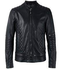 Black Quilted Panel Biker Leather Jacket Leather Jacket Men Leather Jacket Style Designer Leather Jackets