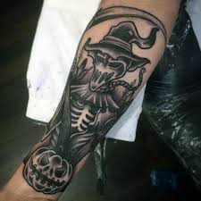 See more ideas about halloween tattoos, bat tattoo, flash tattoo. 80 Halloween Tattoo Designs For Men Ghoulish Grandeur