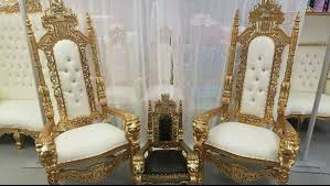 Gold White King And Queen Chairs Rent4parties Com Restoration Hardware Dining Chairs Toddler Chair Queen Chair