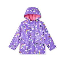 George Toddler Girls Rainbow Raincoat Purple 3t In 2019