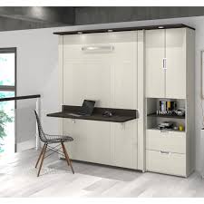 Bestar Lumina 2 Piece Full Wall Bed With Desk And Storage Unit Overstock 22044302