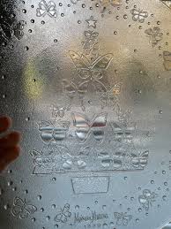 Vintage 1999 Neiman Marcus Round Clear Glass Butterfly Christmas Tree  Platter ~ Cake Plate ~ Chop Plate ~ Cookie Dish