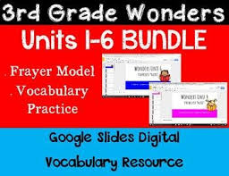This Product Includes 6 Resources Google Links Google Slides For The Mcgraw Hill Wonders Series 3rdh Grad Vocabulary Mcgraw Hill Wonders Vocabulary Practice