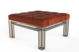 Base is made of wood. Coffee Table Ottoman Combo 3d Cad Model Library Grabcad