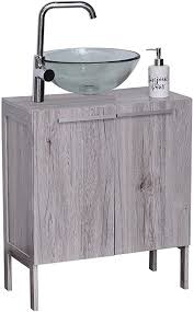 12 european style 3 drawers bathroom vanity plywood cabinet grey cotton patter. Amazon Com Evideco Non Pedestal Under Sink Storage Vanity Cabinet Oslo Gray Oak 23 3 4 L X 12 W X 27 5 8 H Washed Grey Furniture Decor