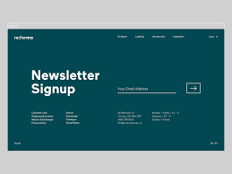 Reforma Studio Newsletter Signup Website Footer Newsletter Design Footer Design