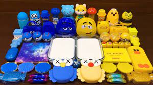 When you walk in a forest, chances are you will spot lots of yellow things. Blue Vs Yellow Mixing Random Things Into Glossy Slime Slime Smoothie Satisfying Slime Video 729 Youtube