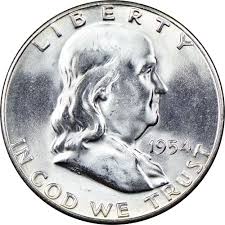 1954 S 50c Ms Franklin Half Dollars Ngc