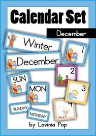 Calendar Cards Set December Nativity Free Christmas Kindergarten Preschool Calendar Classroom Calendar