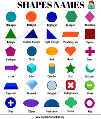 Shapes Names 30 Popular Names Of Shapes With Esl Image English Study Online Shape Names English Lessons For Kids Learning English For Kids