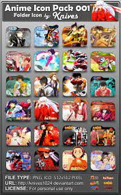 Also, be sure to check out new icons and popular icons. Anime Folder Icon Pack 001 By Knives By Knives1024 Folder Icon Icon Pack Icon