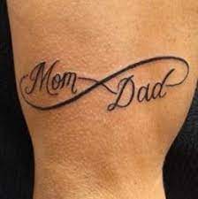 Mom color ink angel remembrance tattoo on forearm. 20 Ideas Tattoo Wrist Infinity Mom Mom Tattoos Tattoos For Dad Memorial Dad Tattoos