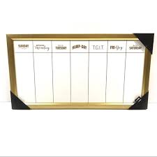Our framed photo is a premium digital print of your photo, framed in a classically elegant gallery style. Ashland Accents Ashland Goldframed Dry Erase Weekly Wall Calendar Poshmark
