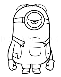 Print and color this free minions coloring sheet and enjoy! How To Draw Stuart From Minions Coloring Page Trace Drawing