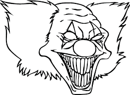 All horror killers pages coloring pages. Creepy Clown Scary Clown Coloring Pages Necrazystampercom