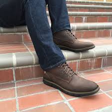 He Will Look Stylish In This Pair Of Skechers Men S Crossover Boot Skechers Boots Dress Shoes Men Skechers
