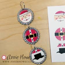 Annie Howes Photo Jewelry Making: Easy to Make Bottle Cap Christmas  Ornaments.