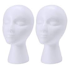 It's great for displaying hats, wigs, scarves goggles, and helmets. Wreatrea 2 Pack Styrofoam Mannequin Head With Female Face Foam Manik Ninthavenue Europe