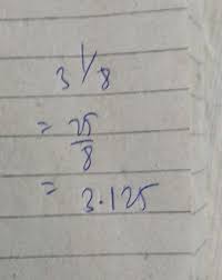 1% = 1 / 100 = 0.01. Express 3 Frac 1 8 In The Form Of Decimal