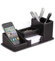 Telefon Standli Deri Kalemlik 2020 Deri Ahsap Masa Kalemlik