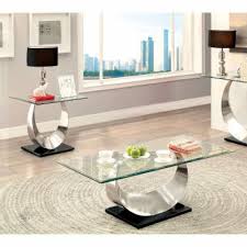 .styling includes 1 coffee table and 2 end tables espresso finish 8mm thick beveledglass top specifications: Contemporary Modern Coffee Table Sets Hayneedle