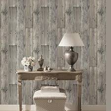 Haokhome 8e022 Woods Textured Wallpaper Roll Gray Wood Panel Home Room Wall Decoration 20 8 X 393 7 Haokho Wood Effect Wallpaper Wood Wallpaper Wood Paneling