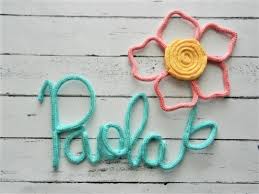 Girl Floral Name Sign Ej Creations Crochet