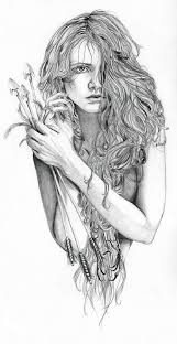 Witchy Woman Portraits Portrait Art Drawings Female Portrait