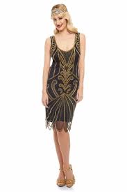 Art Deco Cocktail Dress In Black Gold Gatsby Dress For Sale Great Gatsby Dresses Vintage Inspired Dresses