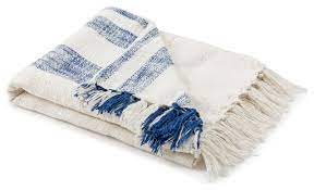For a completely coordinated designer look, try combining your throws or blankets with some of the great range of cushions on offer at spotlight, and add that showroom feel to your living. Imax Nantucket Blue Stripe Handwoven Throw Blanket 23371 Contemporary Throws By Gwg Outlet Houzz