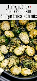 Crispy Parmesan Air Fryer Brussels Sprouts Are Super Easy Packed With Flavor And Have Tasty Golden Crunch Thi Brussel Sprouts Brussels Sprouts Recipe Recipes