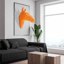 Easy install diy / all prices per box. Casa Padrino Luxury Wall Decoration Sculpture Horse Head Orange 22 X 57 X H 76 Cm Weatherproof Decoration Figure Living Room Decoration Garden Decoration Terrace Decoration