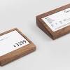 1 pcs stainless steel office business card holder desktop display name stand. 1