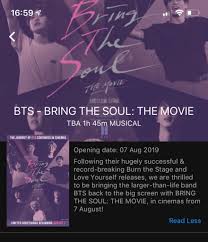 Shining brighter than any light on the stage, now the group invite us behind the spotlight. Bts Army South Africa On Twitter Bring The Soul The Movie Has Officially Been Listed On The Sterkinekor Website Keep Your Calendars Clear For 7 August Bts Twt Https T Co Hjssa5zwy7