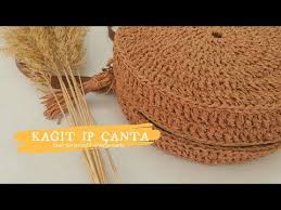 Kagit Ipten Hasir Gorunumlu Canta Yapimi Youtube Canta Tig Isleri Cantalar