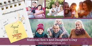 Son and daughter day is celebrated on august 11, 2021. National Son S And Daughter S Day August 11 National Day Calendar
