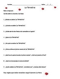 La Tomatina Comprehension Questions This Or That Questions Comprehension Questions Comprehension