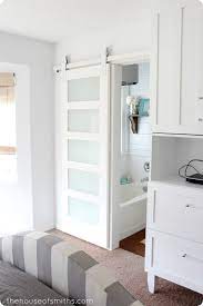 If your master suite has an open bathroom design, installing a single pocket door between the bedroom and bathroom would. Our Master Bathroom Sliding Door Basin Custom Hardware The House Of Smiths Barn Style Doors Bathroom Sliding Door Interior Barn Doors
