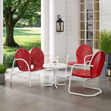 Check spelling or type a new query. Amazon Com Crosley Furniture Griffith Metal Outdoor Chair Red Dining Chairs Patio Lawn Garden
