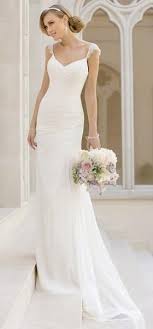 Chiffon Sheath Wedding Gown With Asymmetrical Ruching Throughout Bodice Wedding Dresses Lace Trendy Wedding Dresses Wedding Dress Chiffon