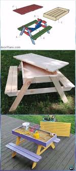 Diy Sandbox Picnic Table Free Plan Instructions Diy Outdoor Table Ideas Projects Free Plans Outdoor Tisch Diy Gartenmobel Picknicktisch