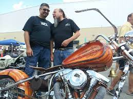 Ron Finch And I Chatting It Up Over The Indian Larry Tribute Bike Tribute Bike Larry