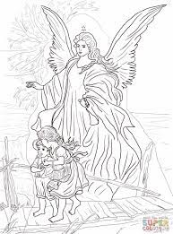 Stock and your choice to be mailed as is or for an additional cost finished with a nice heavy lamination. Guardian Angel Watching Over Children Angel Coloring Pages Catholic Coloring Saint Coloring