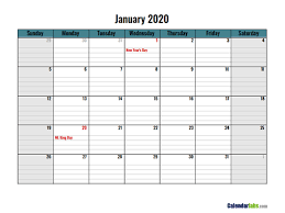 2020 Google Docs Daily Planner Free Printable Templates