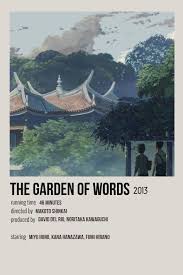 Anime / the garden of words. The Garden Of Words Minimalist Movie Poster Garden Of Words Anime Canvas Anime Printables