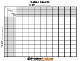 Football Squares With Quarter Lines Printable Version Superbowl Squares Super Bowl Pool Football Squares